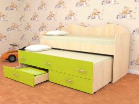 Кровать детская Нимфа двухместная 2.0 Венге/Дуб молочный в Нюрбе - nyurba.katalogmebeli.com | фото 2