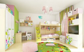 Детская комната Флёр (Белый/корпус Клен) в Нюрбе - nyurba.katalogmebeli.com | фото 6