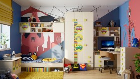 Детская комната Клаксон (Бежевый/корпус Клен) в Нюрбе - nyurba.katalogmebeli.com | фото 1