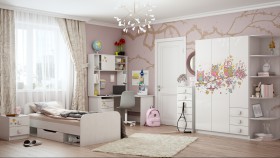 Детская комната Совушки (Белый/корпус Выбеленное дерево) в Нюрбе - nyurba.katalogmebeli.com | фото 5