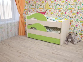 Кровать детская Радуга 1600 Млечный дуб/Венге в Нюрбе - nyurba.katalogmebeli.com | фото 8