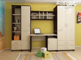 Детская Студент Комплект мебели (Дуб сонома/Белый) в Нюрбе - nyurba.katalogmebeli.com | фото