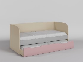 Диван-кровать Грэйси (Розовый/Серый/корпус Клен) в Нюрбе - nyurba.katalogmebeli.com | фото