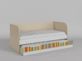 Диван-кровать Клаксон без машинок (Белый/корпус Клен) в Нюрбе - nyurba.katalogmebeli.com | фото