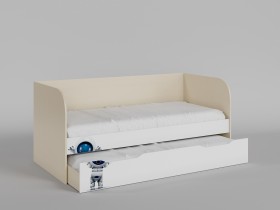 Диван-кровать Санни (Белый/корпус Клен) в Нюрбе - nyurba.katalogmebeli.com | фото