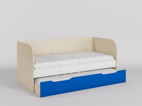 Диван-кровать Скай (Синий/Белый/корпус Клен) в Нюрбе - nyurba.katalogmebeli.com | фото 1