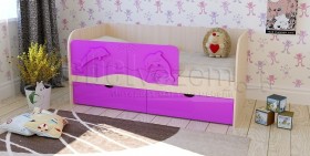 Друзья Кровать детская 2 ящика 1.8 Фиолетовый глянец в Нюрбе - nyurba.katalogmebeli.com | фото