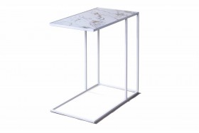 Журнальный столик Stone 018 (Прямоугольный) Металл/Керамика 500 Белый в Нюрбе - nyurba.katalogmebeli.com | фото