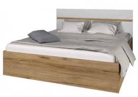 Ким кровать 1,4 (Дуб сонома/белый глянец) в Нюрбе - nyurba.katalogmebeli.com | фото 1