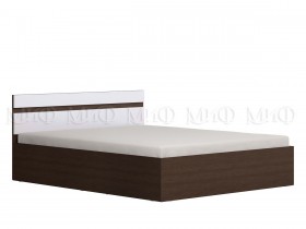 Ким кровать 1,6 (Венге/белый глянец) в Нюрбе - nyurba.katalogmebeli.com | фото