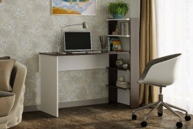 Компьютерный стол №3 (Венге/Белый) в Нюрбе - nyurba.katalogmebeli.com | фото 1