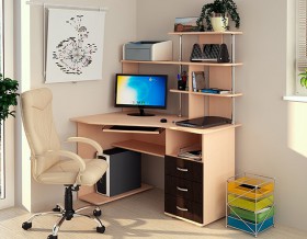 Компьютерный стол Форест NEW (венге/лоредо) в Нюрбе - nyurba.katalogmebeli.com | фото