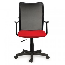 Кресло BRABIX Spring MG-307 (красно-черный) в Нюрбе - nyurba.katalogmebeli.com | фото 2