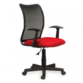 Кресло BRABIX Spring MG-307 (красно-черный) в Нюрбе - nyurba.katalogmebeli.com | фото 4