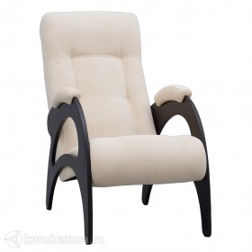 Кресло для отдыха Неаполь Модель 9 без лозы (Венге-эмаль/Ткань Ваниль Verona Vanilla) в Нюрбе - nyurba.katalogmebeli.com | фото 1