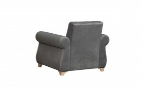 Кресло для отдыха "Порто" (велюр графит / микровельвет крем) в Нюрбе - nyurba.katalogmebeli.com | фото 8