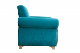 Кресло для отдыха "Порто" (велюр киви бирюза / микровельвет крем) в Нюрбе - nyurba.katalogmebeli.com | фото 6