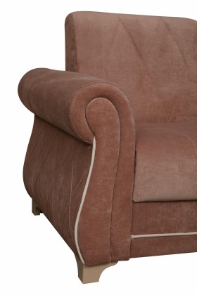 Кресло для отдыха "Порто" (велюр киви корица / микровельвет крем) в Нюрбе - nyurba.katalogmebeli.com | фото 3