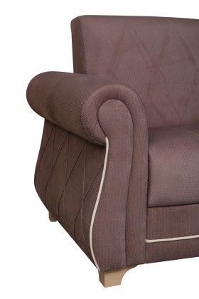 Кресло для отдыха "Порто" (велюр текстура лиловый / микровельвет крем)/осн. в Нюрбе - nyurba.katalogmebeli.com | фото 6