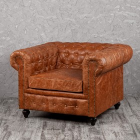 Кресло кожаное Лофт Честер (кожа буйвола) в Нюрбе - nyurba.katalogmebeli.com | фото