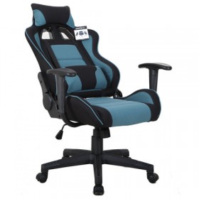 Кресло компьютерное BRABIX GT Racer GM-100 (черный, голубой) в Нюрбе - nyurba.katalogmebeli.com | фото 2