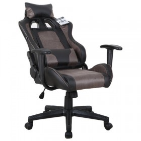 Кресло компьютерное BRABIX GT Racer GM-100 (черный, коричневый) в Нюрбе - nyurba.katalogmebeli.com | фото 2