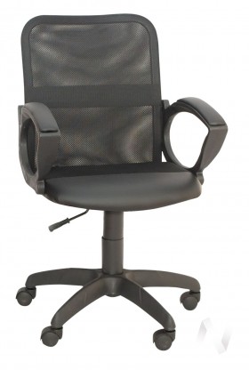Кресло компьютерное Элегия М2 (черный/ткань сетка черная) в Нюрбе - nyurba.katalogmebeli.com | фото