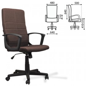 Кресло офисное BRABIX Focus EX-518 (коричневый) в Нюрбе - nyurba.katalogmebeli.com | фото 1