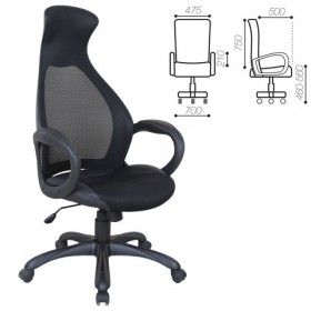 Кресло офисное BRABIX Genesis EX-517 (черное) в Нюрбе - nyurba.katalogmebeli.com | фото