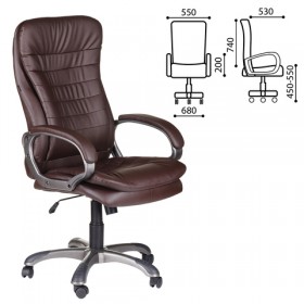 Кресло офисное BRABIX Omega EX-589 (коричневое) в Нюрбе - nyurba.katalogmebeli.com | фото