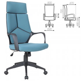 Кресло офисное BRABIX Prime EX-515 (голубая ткань) в Нюрбе - nyurba.katalogmebeli.com | фото