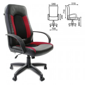 Кресло офисное BRABIX Strike EX-525 (черно-красный) в Нюрбе - nyurba.katalogmebeli.com | фото 1