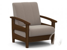 Кресло для отдыха Омега (орех лак/CATANIA COCOA) в Нюрбе - nyurba.katalogmebeli.com | фото 1