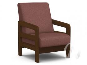 Кресло отдыха Вега-34 (орех лак/UNO BERRY) в Нюрбе - nyurba.katalogmebeli.com | фото