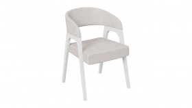 Кресло «Техас 1» (Белый матовый/Шенилл Estetica Vanille №220) в Нюрбе - nyurba.katalogmebeli.com | фото