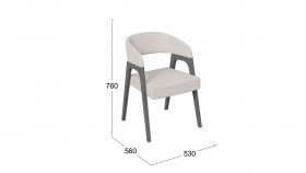 Кресло «Техас 1» (Графит/Шенилл Estetica Vanille №220) в Нюрбе - nyurba.katalogmebeli.com | фото 2