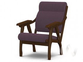 Кресло Вега-10 (орех лак/ULTRA PLUM) в Нюрбе - nyurba.katalogmebeli.com | фото 1