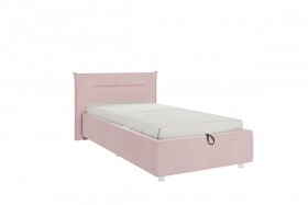 Кровать 0.9 Альба (Нежно-розовый велюр/под-мех) в Нюрбе - nyurba.katalogmebeli.com | фото