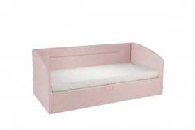 Кровать 0.9 Альба Софа (Нежно-розовый велюр) в Нюрбе - nyurba.katalogmebeli.com | фото