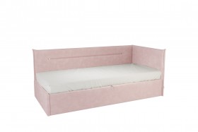 Кровать 0.9 Альба Тахта (Нежно-розовый велюр) в Нюрбе - nyurba.katalogmebeli.com | фото