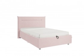Кровать 1,2 Альба (Нежно-розовый велюр/под-мех) в Нюрбе - nyurba.katalogmebeli.com | фото