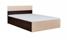 Кровать 1,2м Юнона с настилом (Венге / Дуб) в Нюрбе - nyurba.katalogmebeli.com | фото
