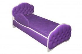 Кровать 160 Гармония 32 Фиолетовый (мягкий бортик) в Нюрбе - nyurba.katalogmebeli.com | фото