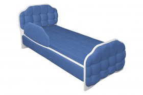 Кровать 170 Атлет 29 Синий (мягкий бортик) в Нюрбе - nyurba.katalogmebeli.com | фото