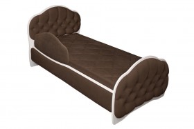 Кровать 170 Гармония 08 Шоколад (мягкий бортик) в Нюрбе - nyurba.katalogmebeli.com | фото
