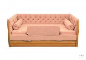 Кровать 180 серии Леди + ящик 15 Бледно-розовый (мягкий бортик/подушка валик) в Нюрбе - nyurba.katalogmebeli.com | фото