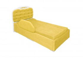 Кровать 190 Атлет Lux 74 Жёлтый (мягкий бортик) в Нюрбе - nyurba.katalogmebeli.com | фото
