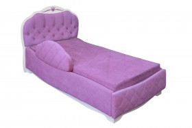 Кровать 190 Гармония Lux 67 Светло-фиолетовый (мягкий бортик) в Нюрбе - nyurba.katalogmebeli.com | фото