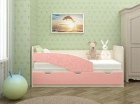 Кровать Бабочки 1,8м (Розовый металлик) в Нюрбе - nyurba.katalogmebeli.com | фото