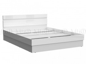 Кровать Челси 1400 (Белый/Белый глянец) в Нюрбе - nyurba.katalogmebeli.com | фото